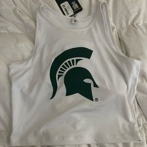 MSU cropped tank